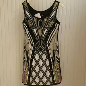 Fully beaded cocktail dress by VERTY.