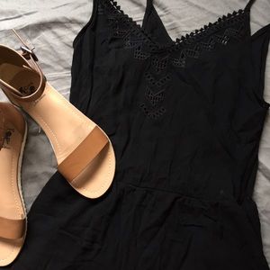 Lush Black Gauze Romper