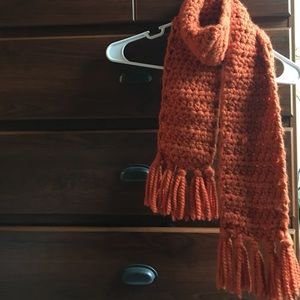 Rustic orange scarf, brand new and never worn