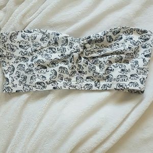 Elephant print bandeau