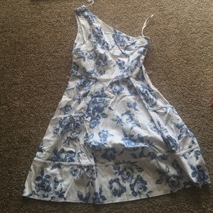 Jessica Simpson one-shoulder asymmetrical dress