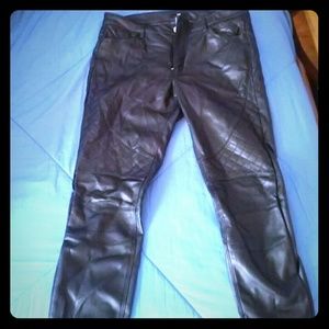 SALE!! H & M Black Motorcycle Faux Leather Pants