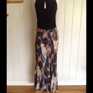 Torn by Ronny Kobo, Snake Scale Maxi Skirt, Med