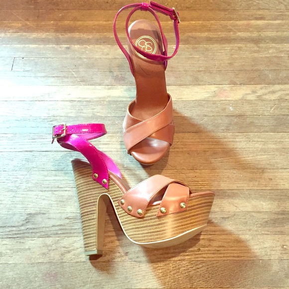 platform sandals with 6 inch heels!