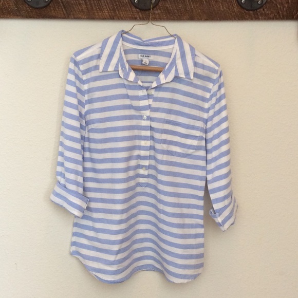 Old Navy Striped Oxford Tunic