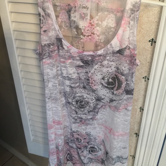 Vanity lace tank top