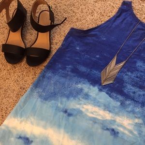 Shades of blue tank dress