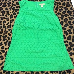 Floral Lace Green Tank Top ☘