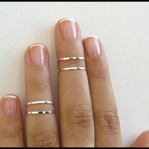 6pc Silver Stackable rings