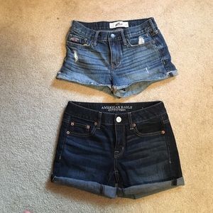 Never worn Girls American Eagle & Hollister shorts