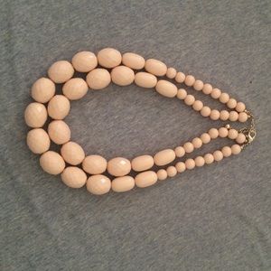 Peach statement necklace