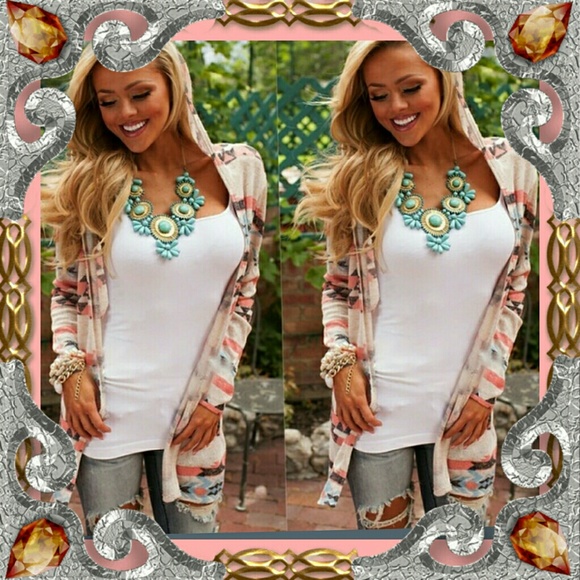 SALE! LONG SLEEVED HOODED CARDIGAN