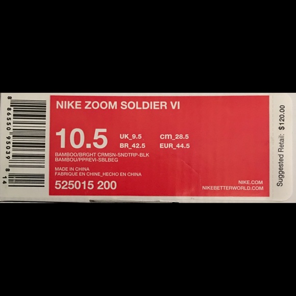 Men's Nike Zoom Soldier VI. Size 10.5