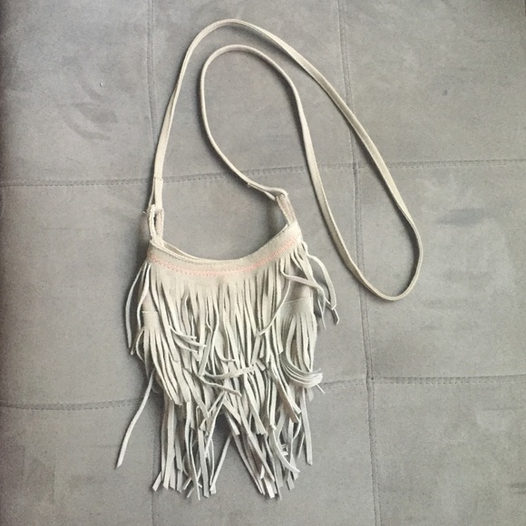 Small Tan Fringe Purse