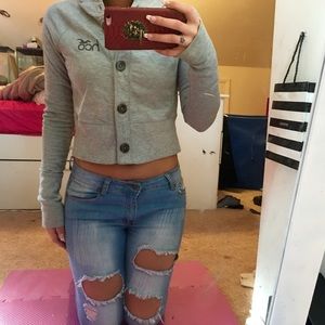 Hollister cropped Hoodie
