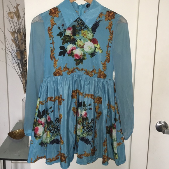 Baroque print dress - Picture 2 of 4