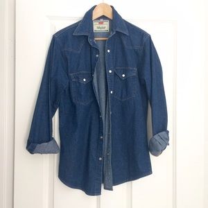 Vintage Mens Levi's Denim Collar Shirt, Size M