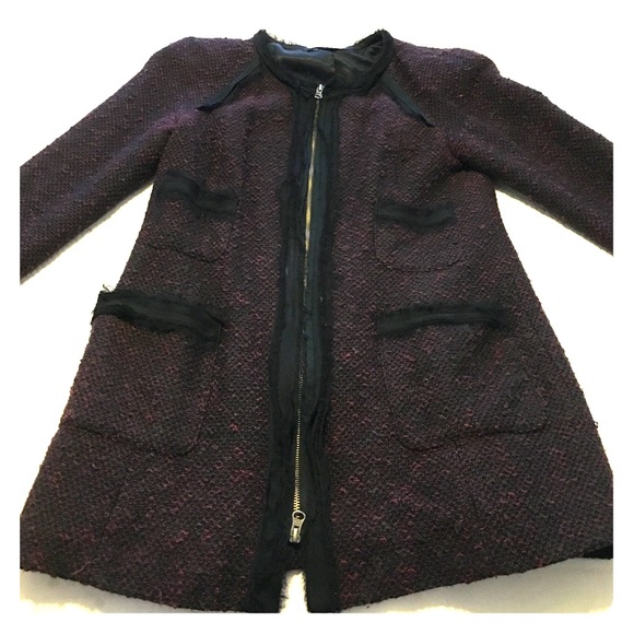 Nanette Lepore purple tweed jacket