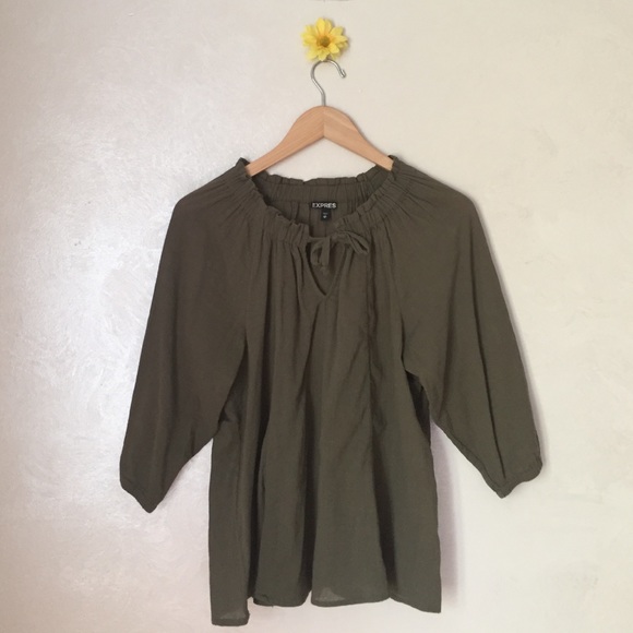 Express Cotton Peasant Blouse