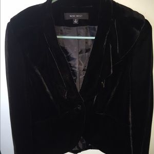 Black velvet blazer