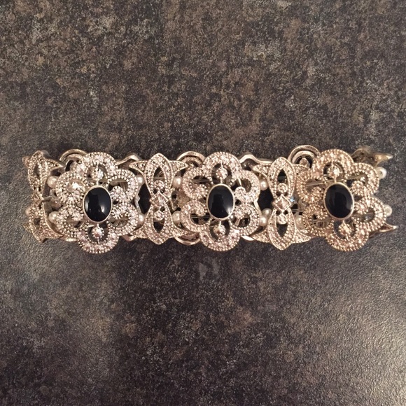 Black rhinestone bracelet