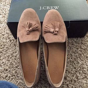 J Crew  suede tassel loafer flat size 7 used