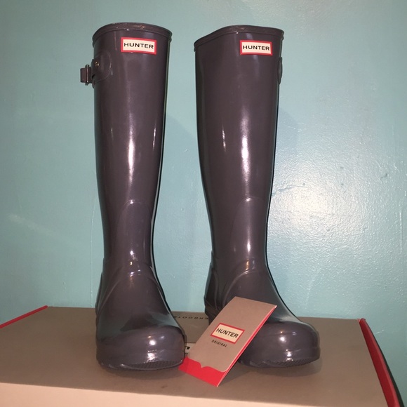 Hunter Shoes - 💥FLASH SALE💥Hunter tall glossy gray boots