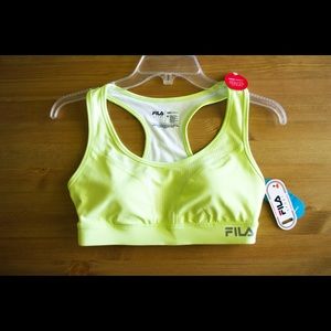 Neon Yellow Fila Sports Bra