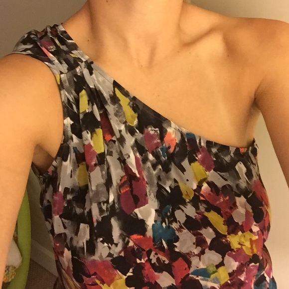 🎉Final Sale 🎉BCBG one shoulder silk  blouse