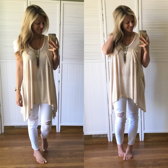 SOLD▪️Almond Lightweight Tunic - Picture 4 of 4