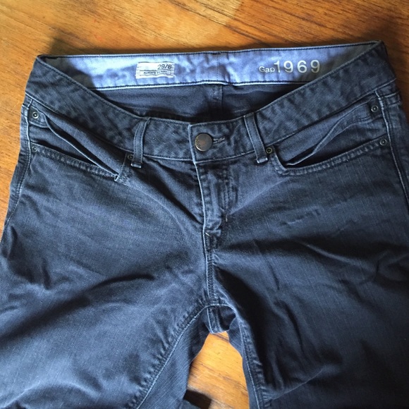 Gap Black Skinny motorcycle Jeans