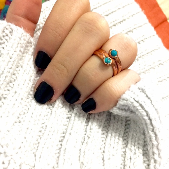 Sunahara Jewelry Jewelry - Copper turquoise wrap midi ring