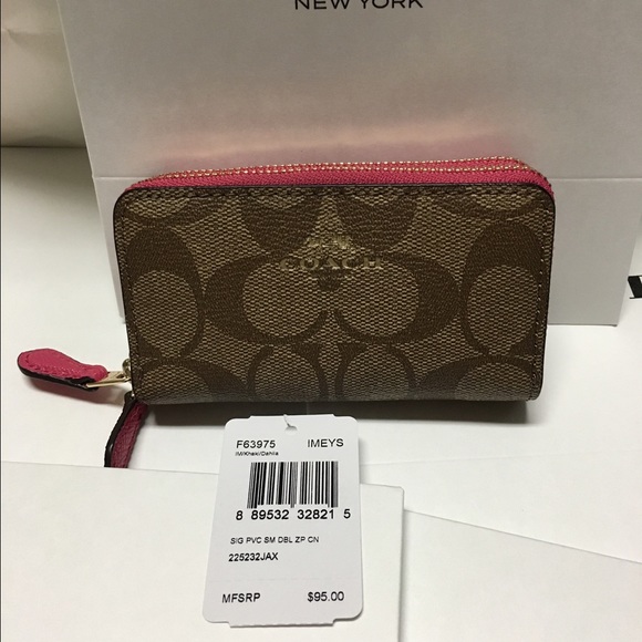 Coach Handbags - Coach mini wallet signature