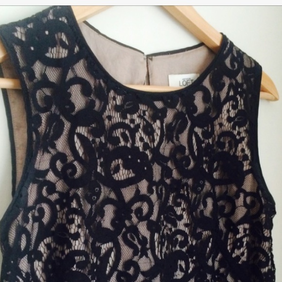 LOFT black lace dress