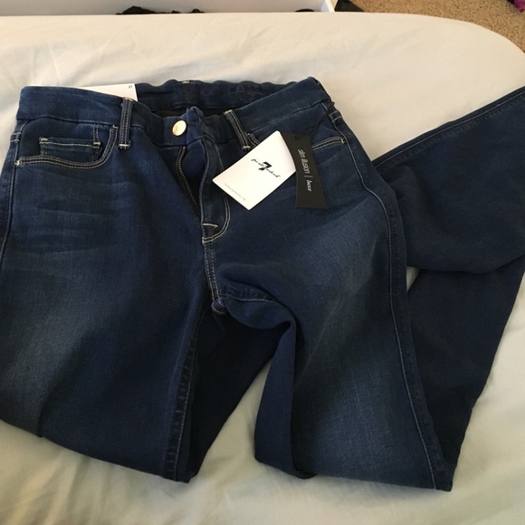 7 for all mankind boot cut blue jeans 27