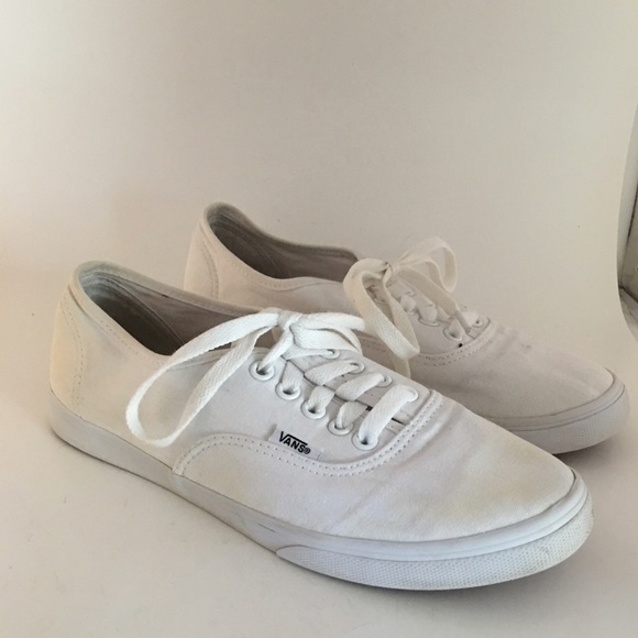 solid white vans