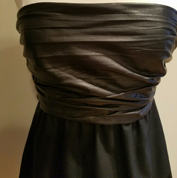 Theory Amandie Chateau leather strapless dress - Picture 4 of 4