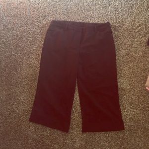 Black cropped dress pants