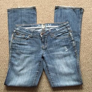 Boot cut blue jeans