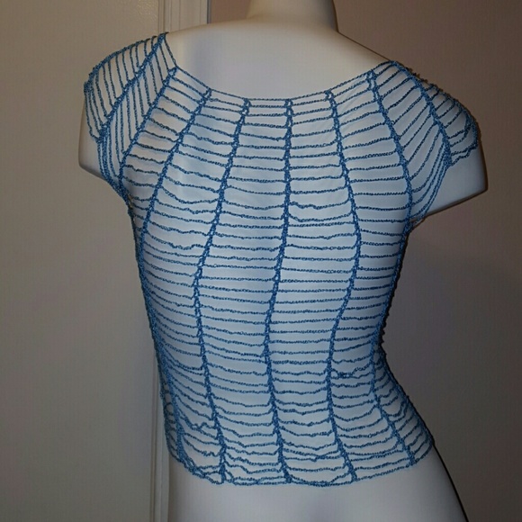 Crochet top -blue - Picture 3 of 4