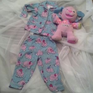 Girl's 2T two piece pj set by Nick & Nora