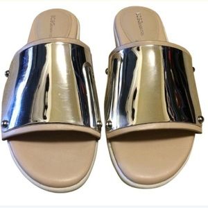 BCBG Metal Bar Slides 6.5