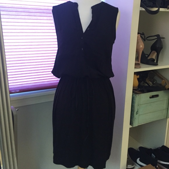 LOFT cozy cotton drawstring dress