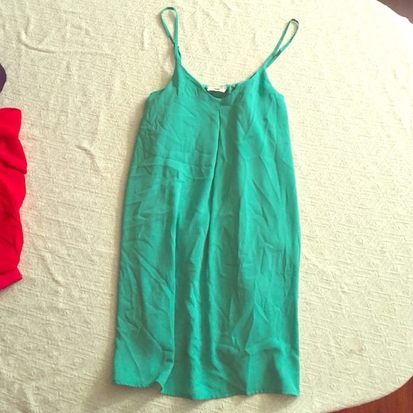 Turquoise tobi flowy tank top dress