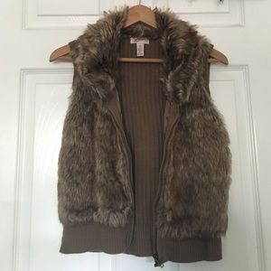 Faux fur vest