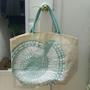 XL Jute Beach Tote (Seashell)