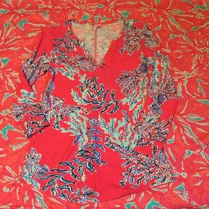 EUC Lilly Pulitzer Pink Samba Kirby Top- Small