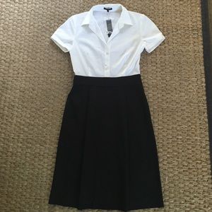 Black/white theory dress