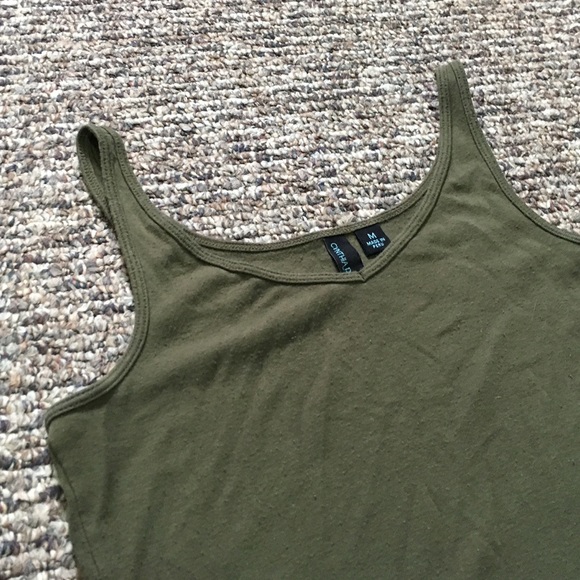 Cynthia Rowley Olive Tank Top Medium M Ribbed - Picture 2 of 2