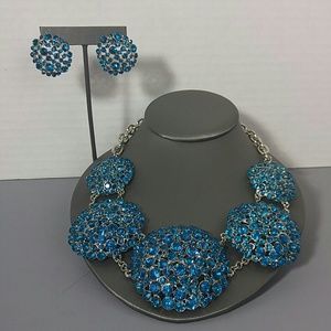Teal C.Z. Delight Necklacew Set